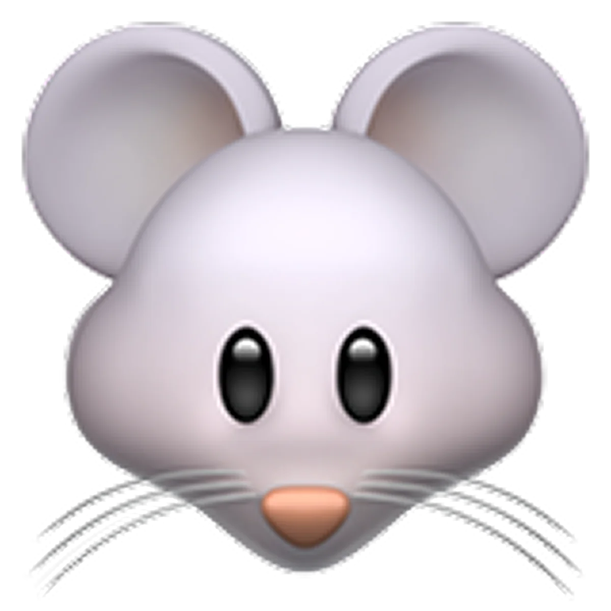 Glossy Gray Mouse Face Free PNG