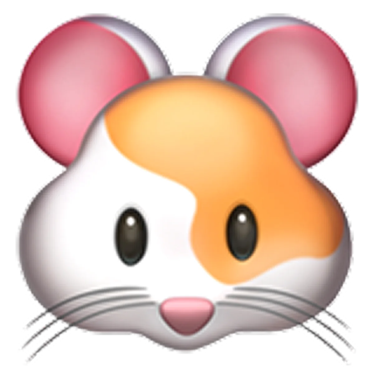 Cute Orange and White Hamster Face Free PNG