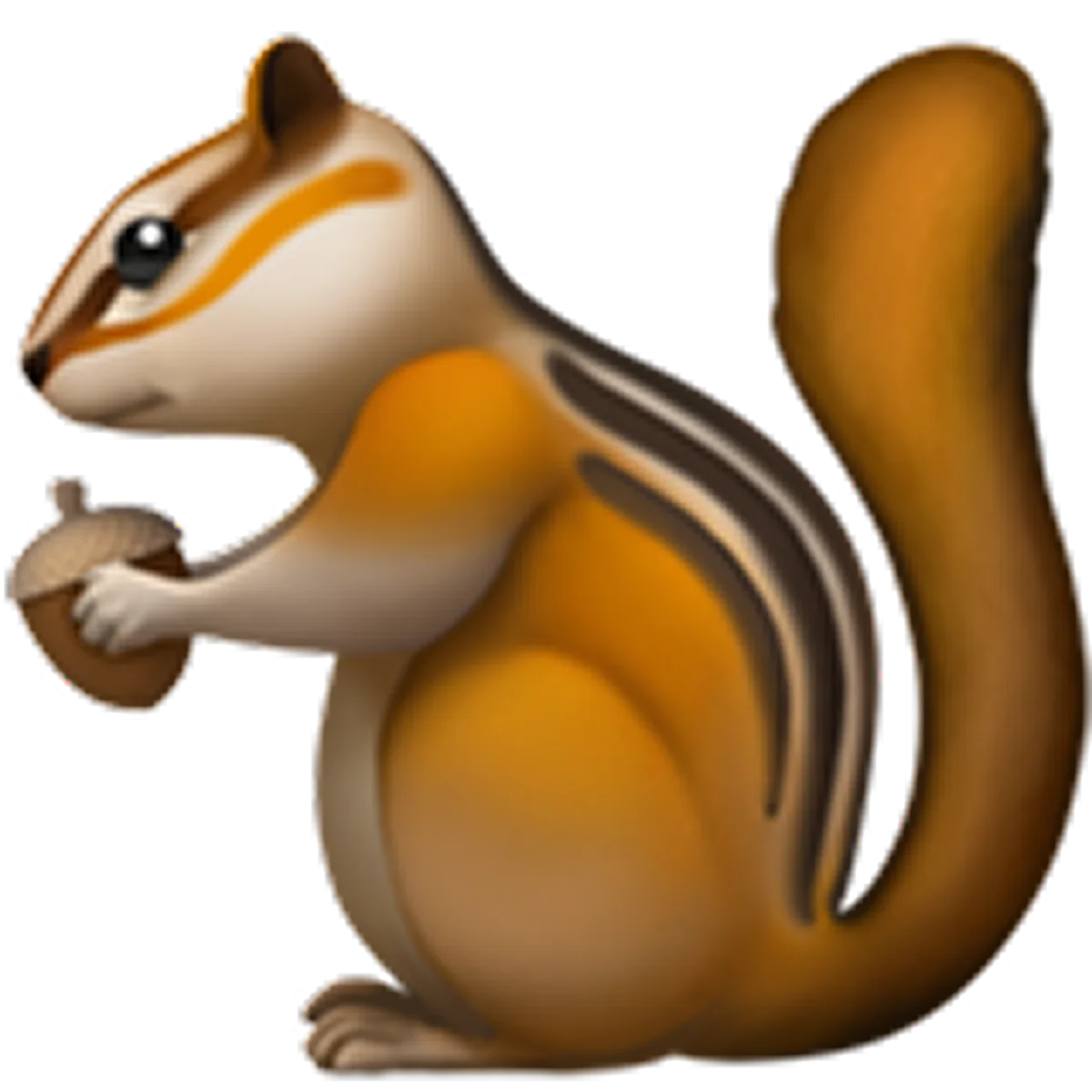 Striped Chipmunk Holding an Acorn - Free PNG