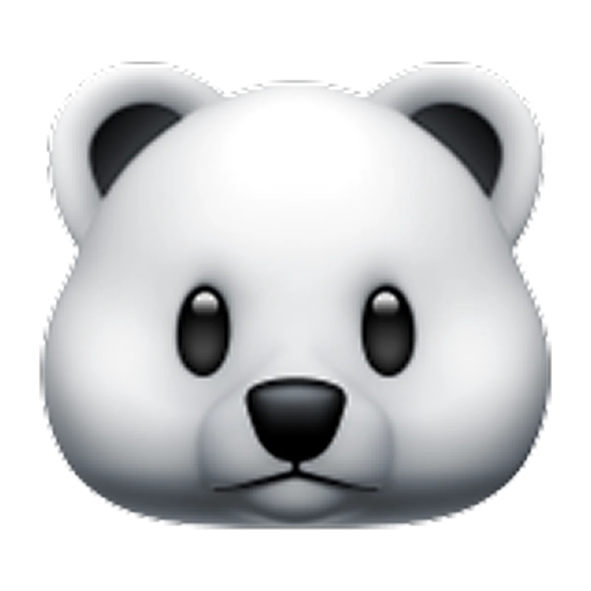 White Bear Face Emoji - Free PNG