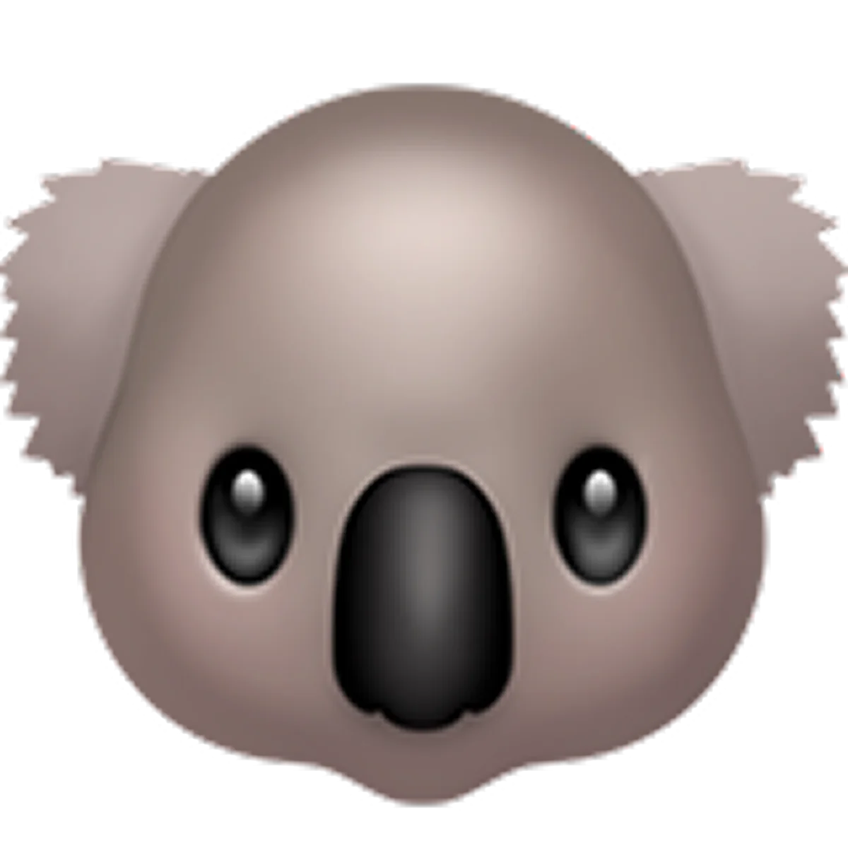 Cute Gray Koala Face Emoji – Free PNG