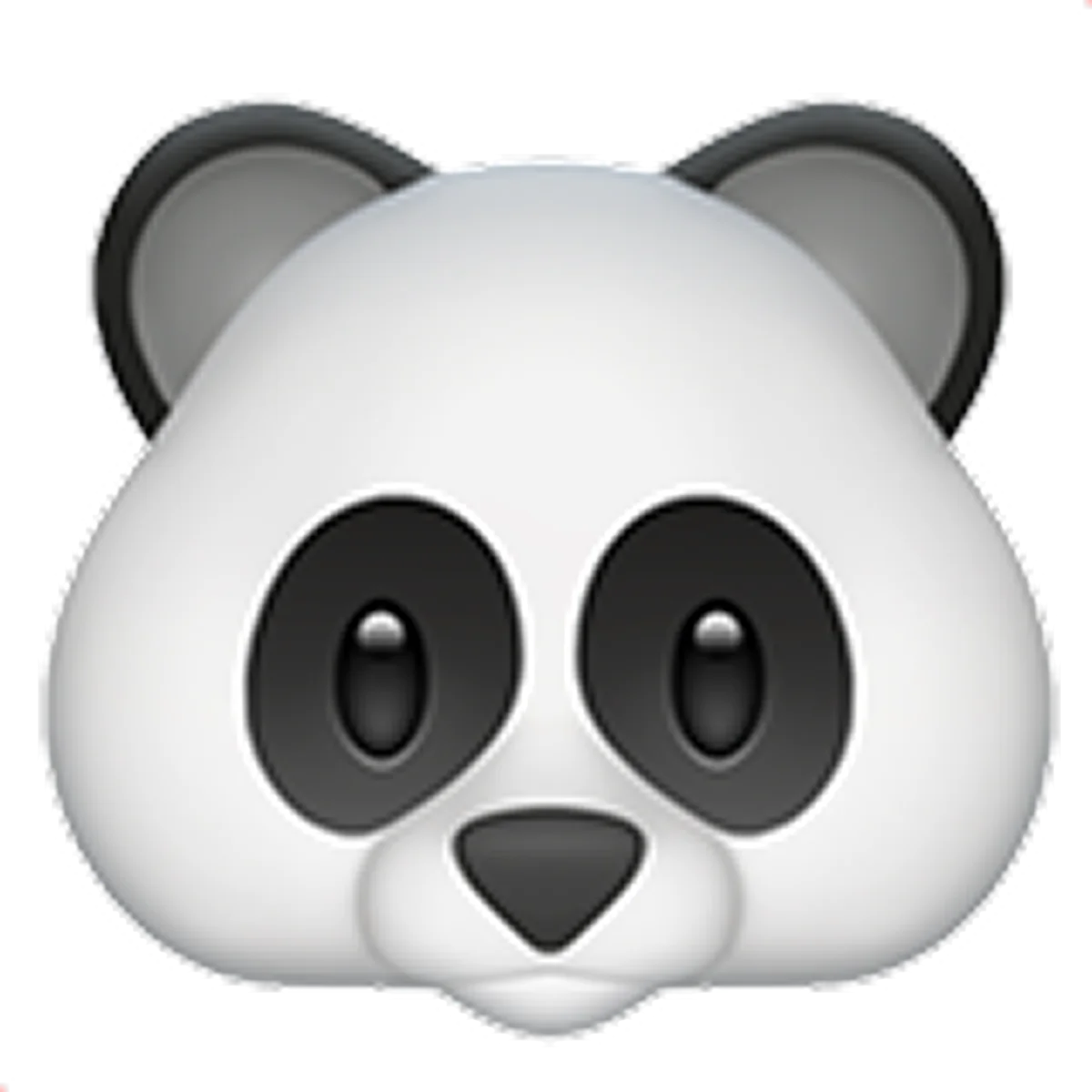 Cute 3D Panda Face Emoji – Free PNG