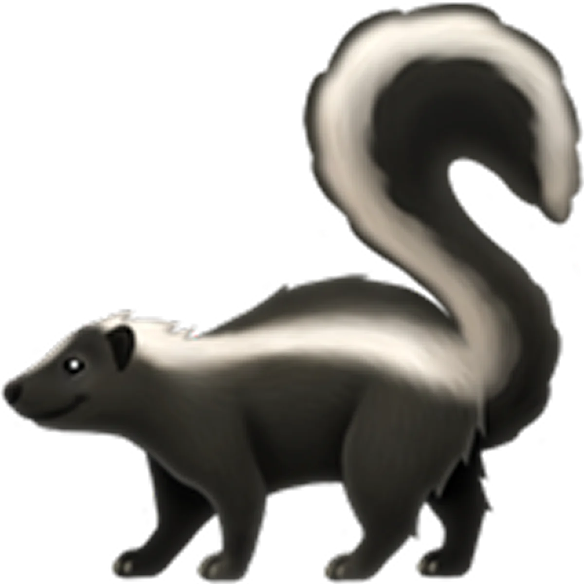 Cute Black-and-White Skunk Illustration - Free PNG