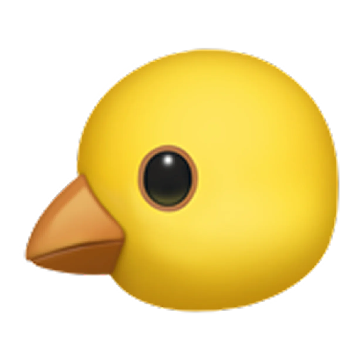 Yellow Chick Emoji Head Free PNG