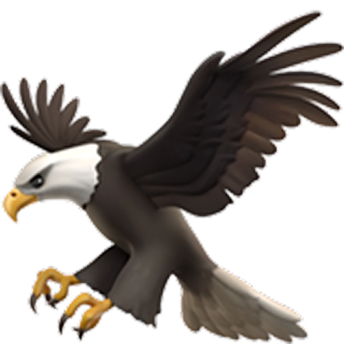Flying Bald Eagle Cartoon Free PNG