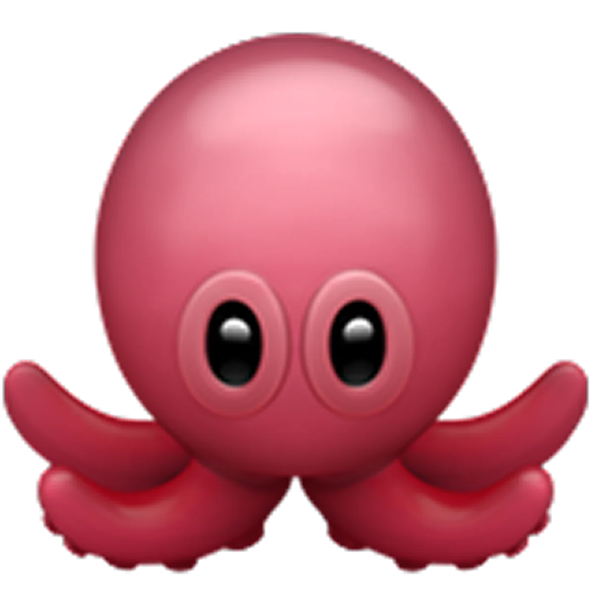 Cute Red Octopus Emoji Free PNG