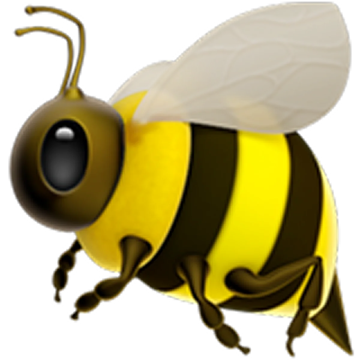 Cute 3D Cartoon Bee with Pale Wings | Free PNG