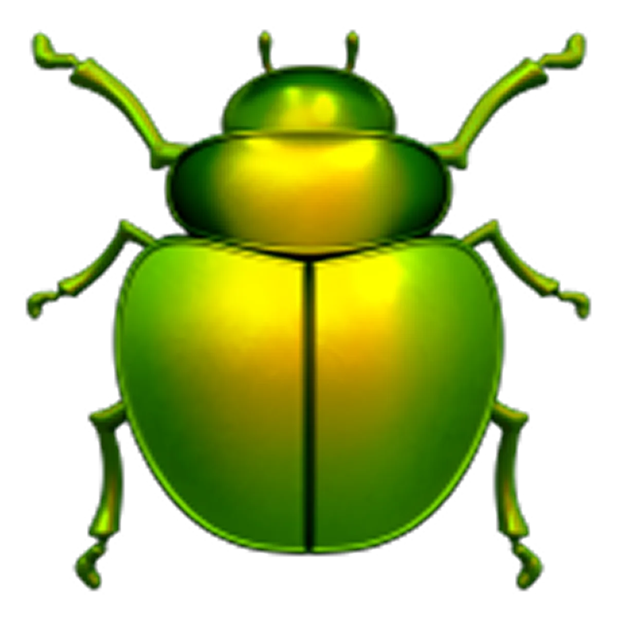 Glossy Green Beetle Illustration Free PNG