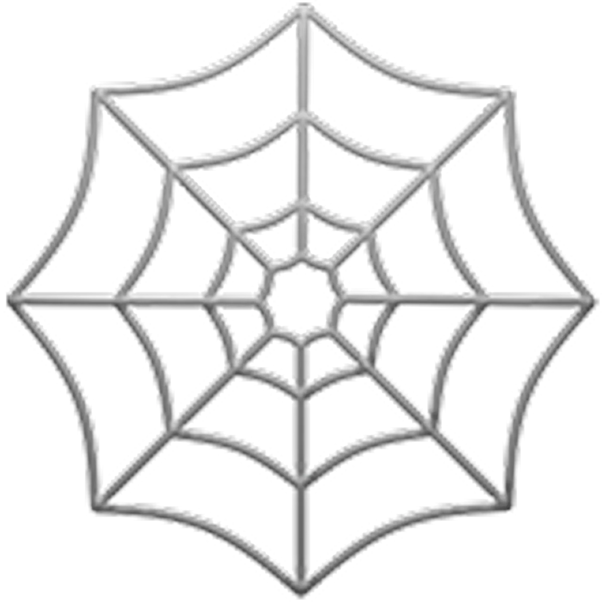 Silver Geometric Spiderweb Free PNG