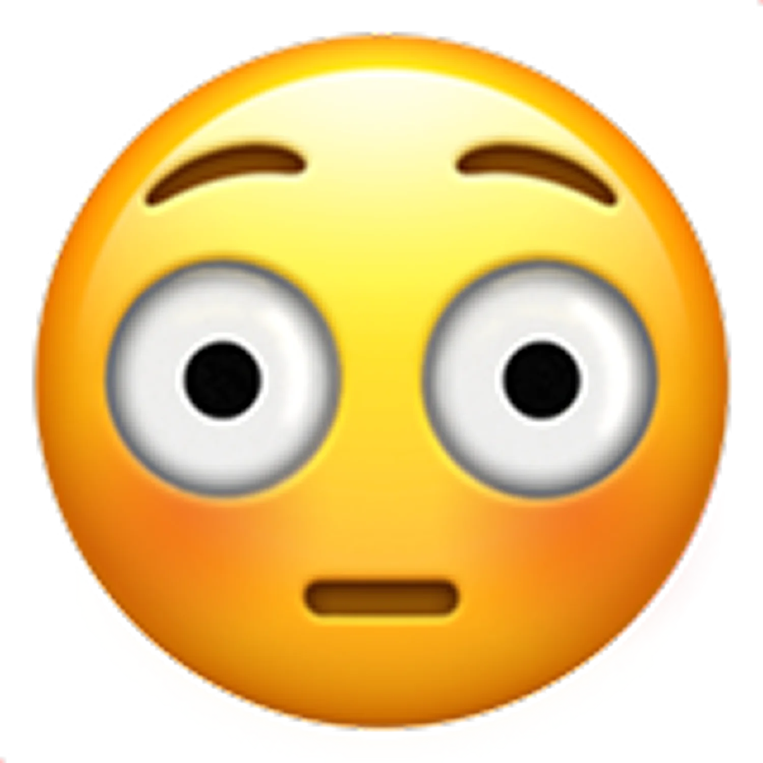 Wide-Eyed Yellow Emoji Face Free PNG