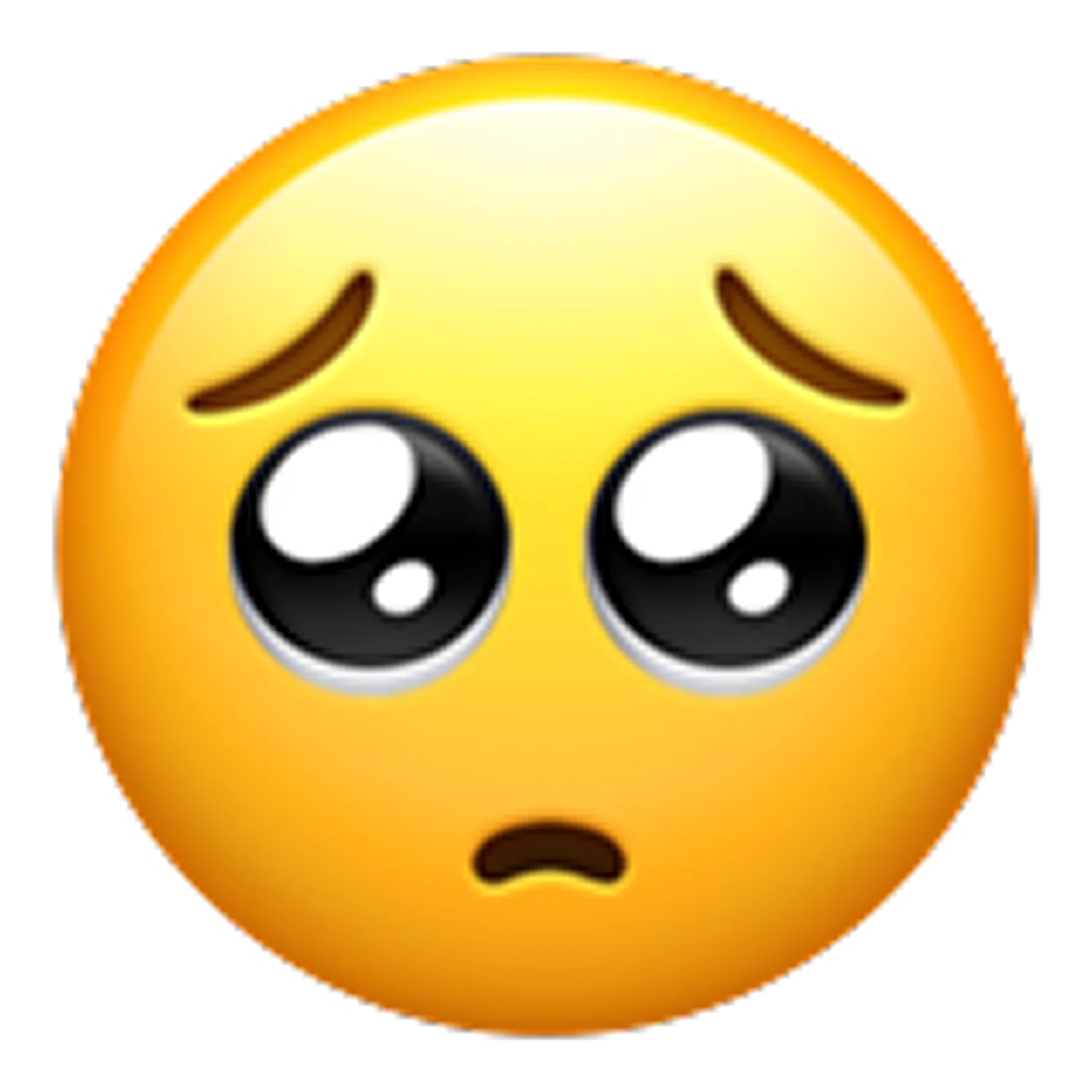 Pleading Face Emoji with Big Glossy Eyes | Free PNG