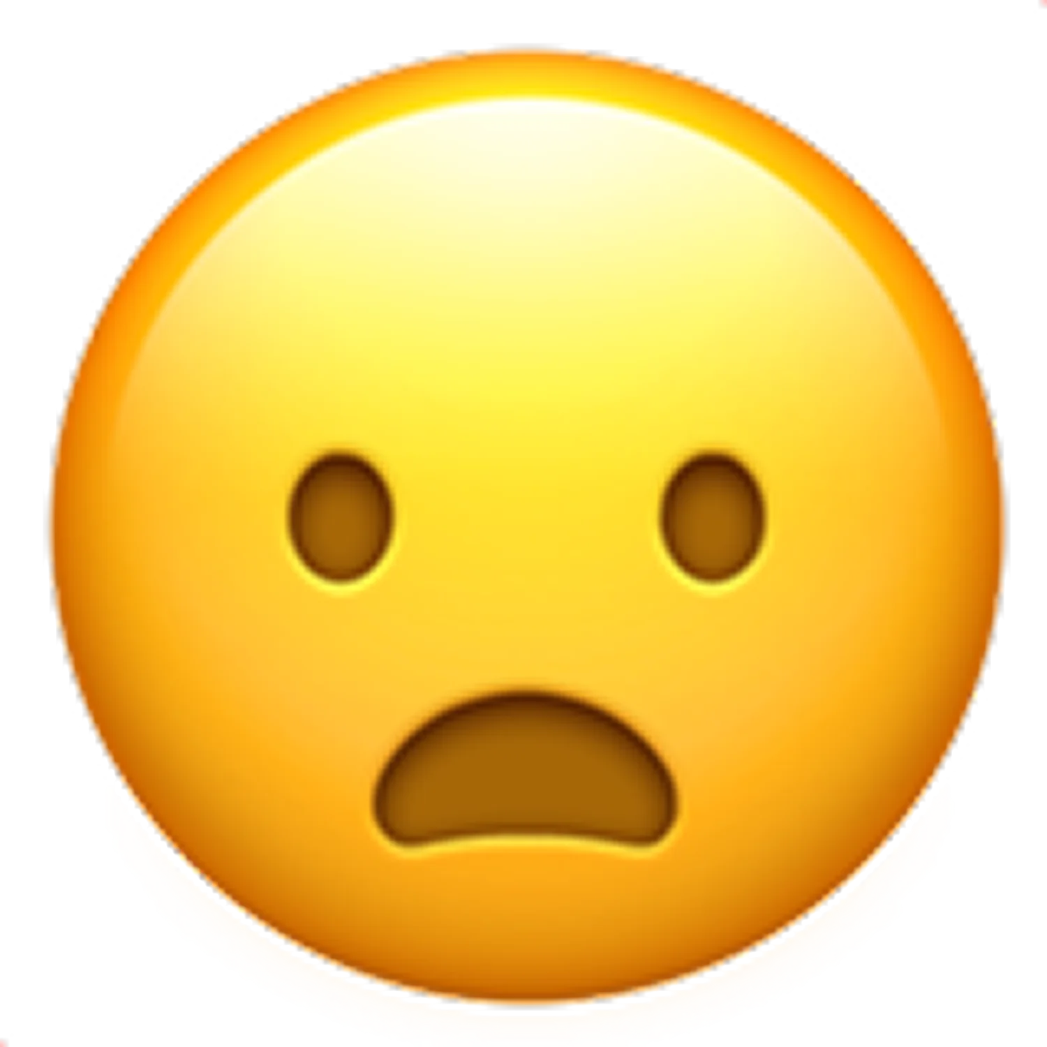 Shocked Yellow Face Emoji Free PNG