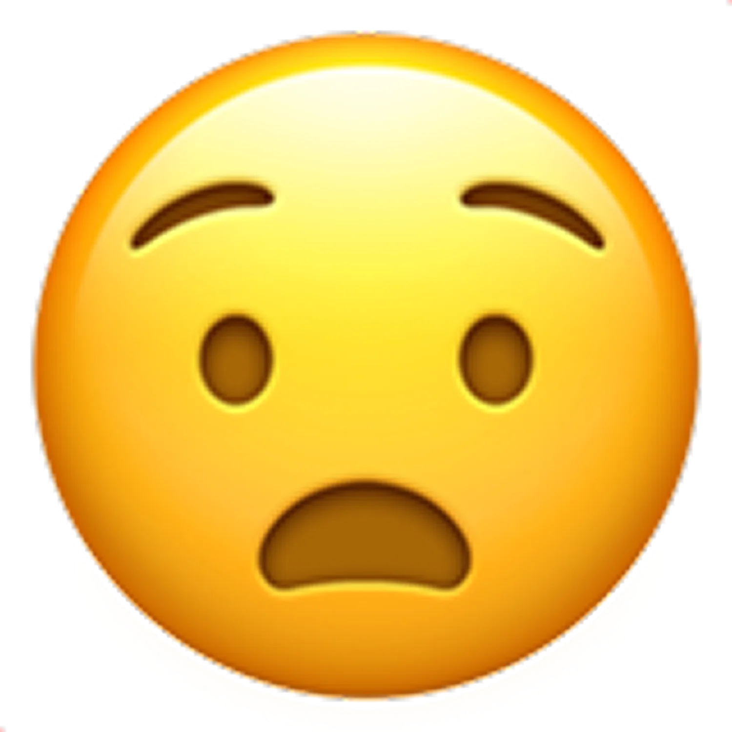 Shocked Yellow Emoji Face Free PNG