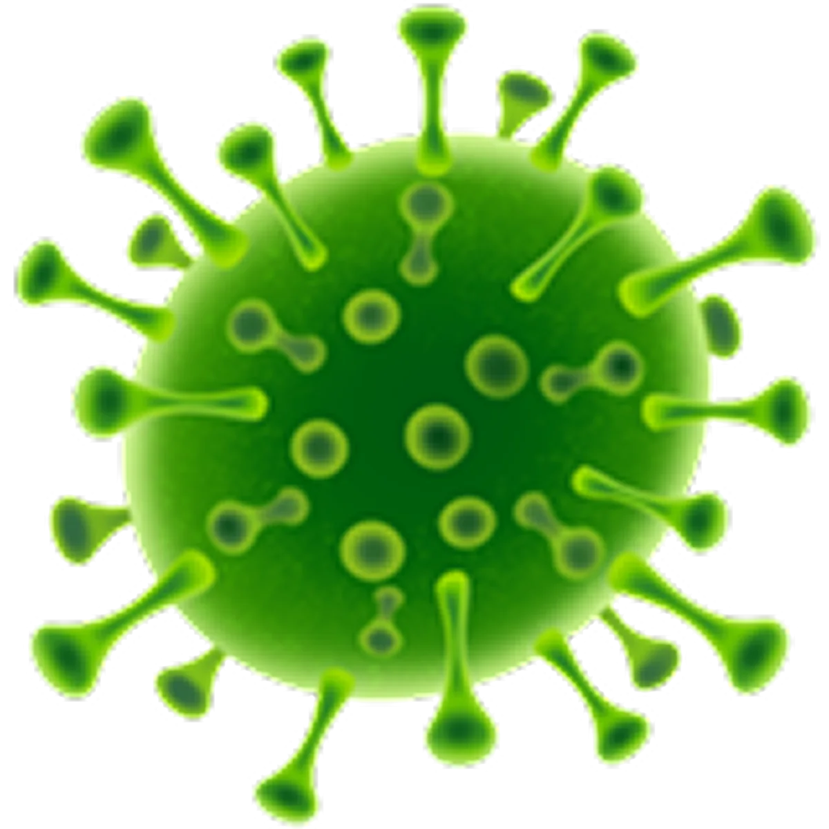 Green Spiked Virus Illustration Free PNG