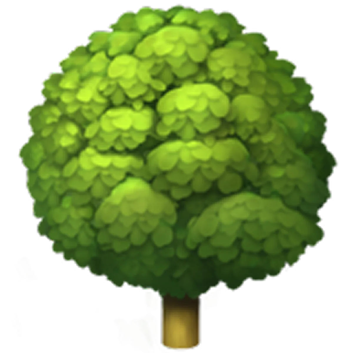 Stylized Lush Green Tree Illustration Free PNG