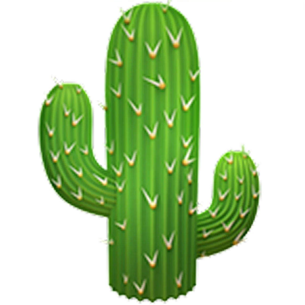 Green Saguaro Cactus Illustration Free PNG