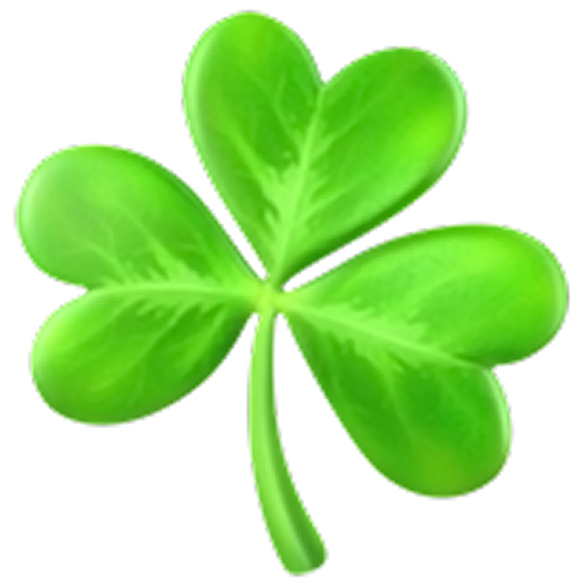 Bright Green Six-Leaf Clover Illustration Free PNG