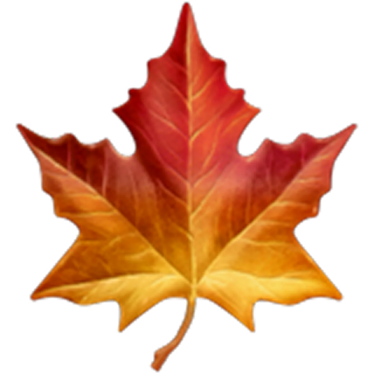 Red and Golden Autumn Maple Leaf Free PNG