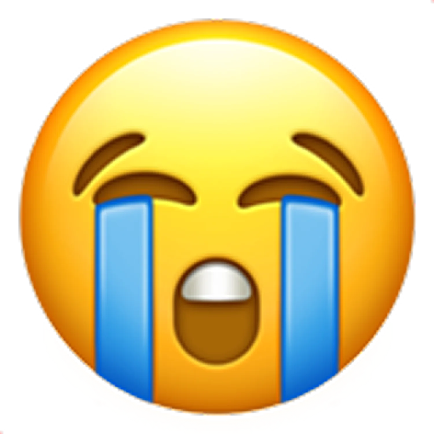 Loudly Crying Emoji Face Free PNG