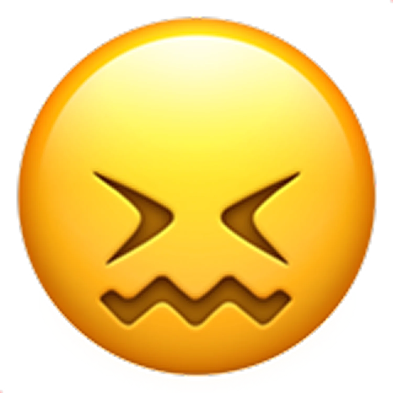 Yellow Grimacing Emoji Face Free PNG
