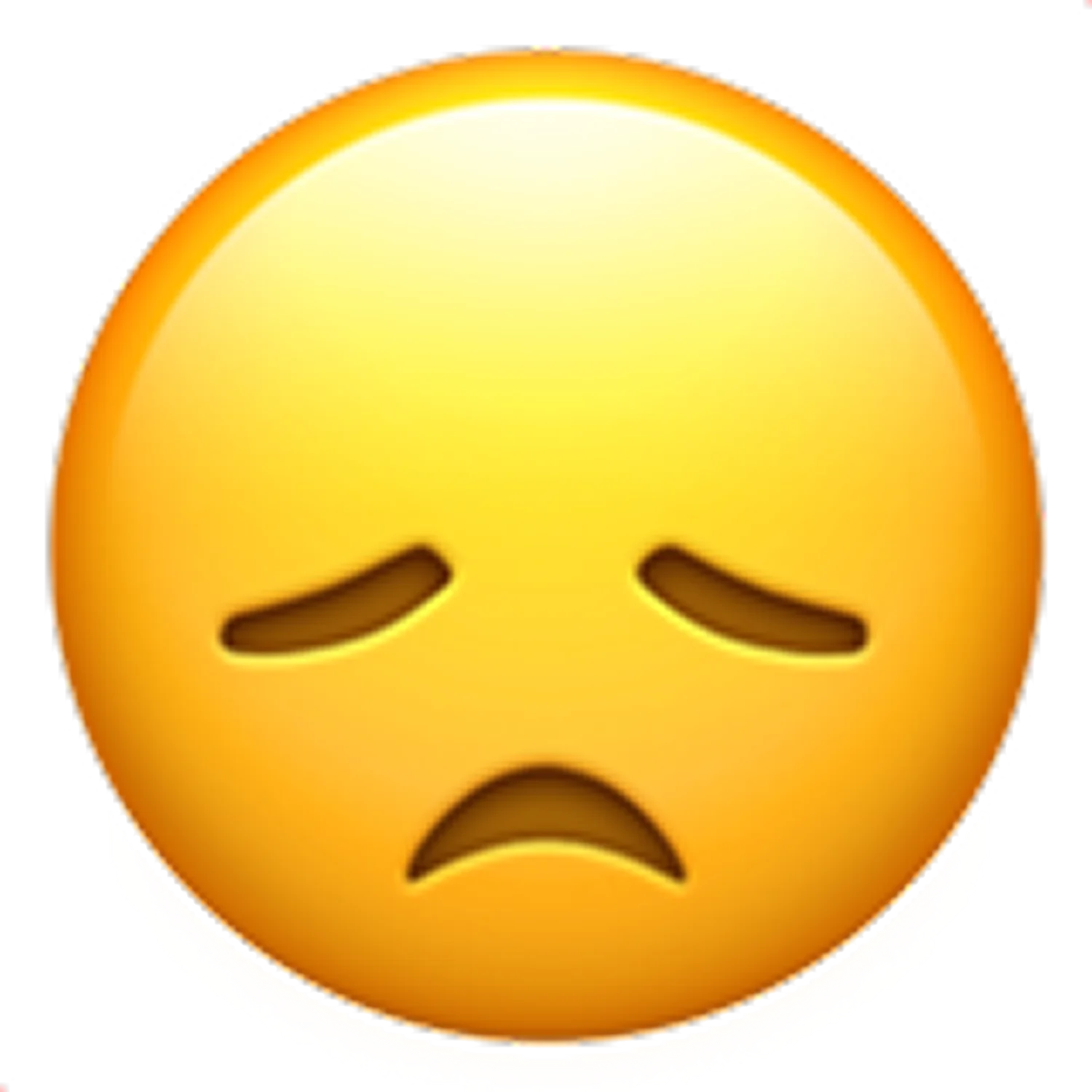 Sad Yellow Emoji Face Free PNG