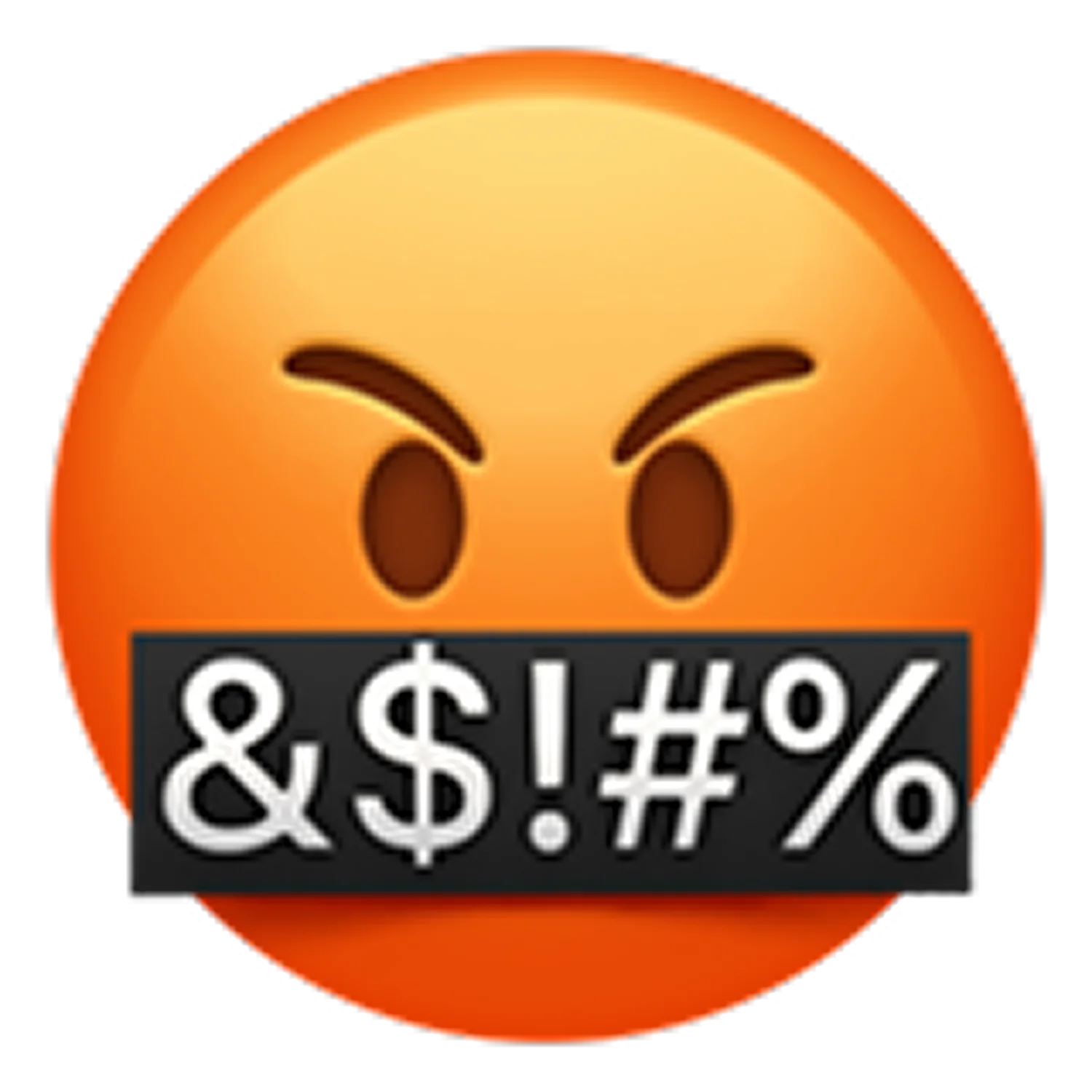 Angry Censored Emoji Face Free PNG