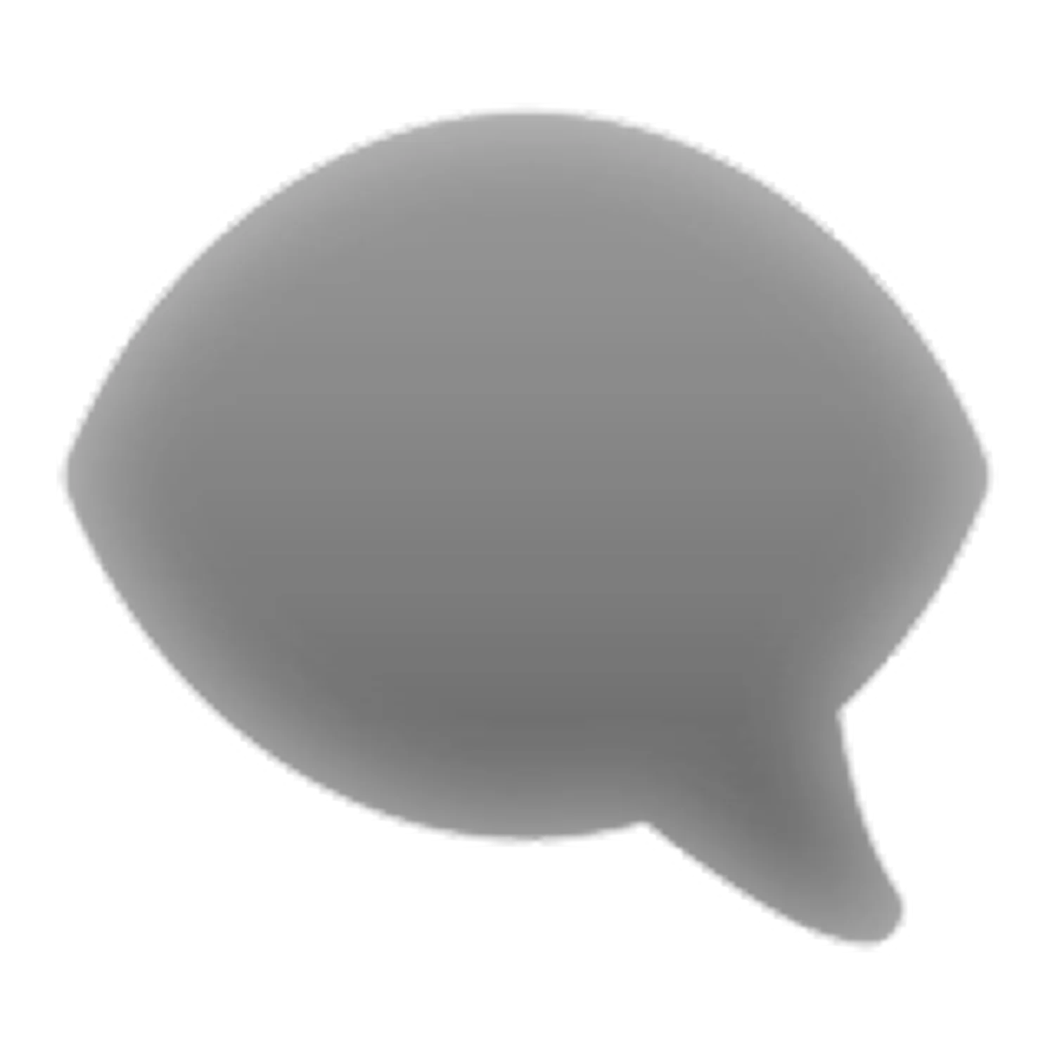Gray Blank Speech Bubble Icon Free PNG