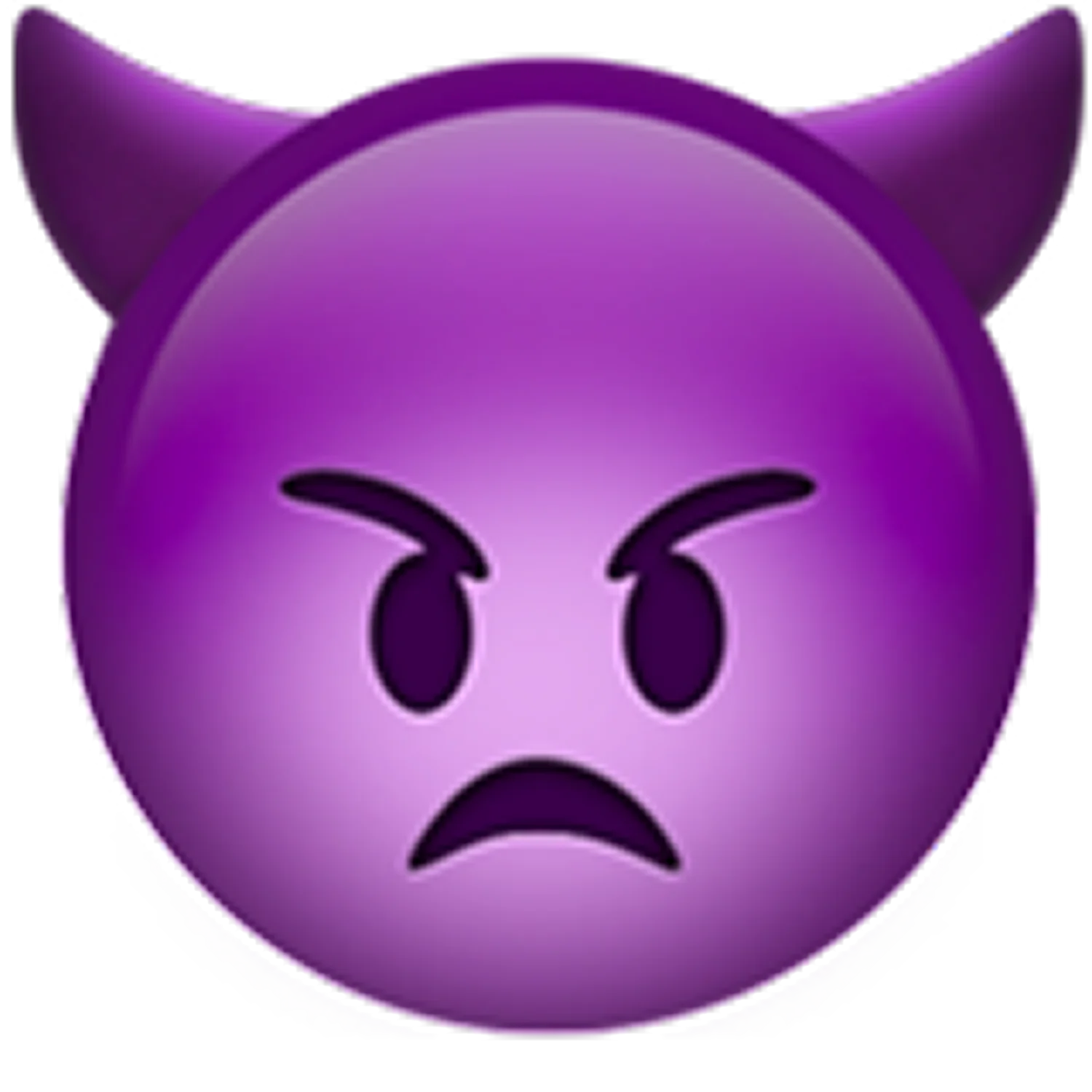Angry Purple Devil Face Emoji Free PNG