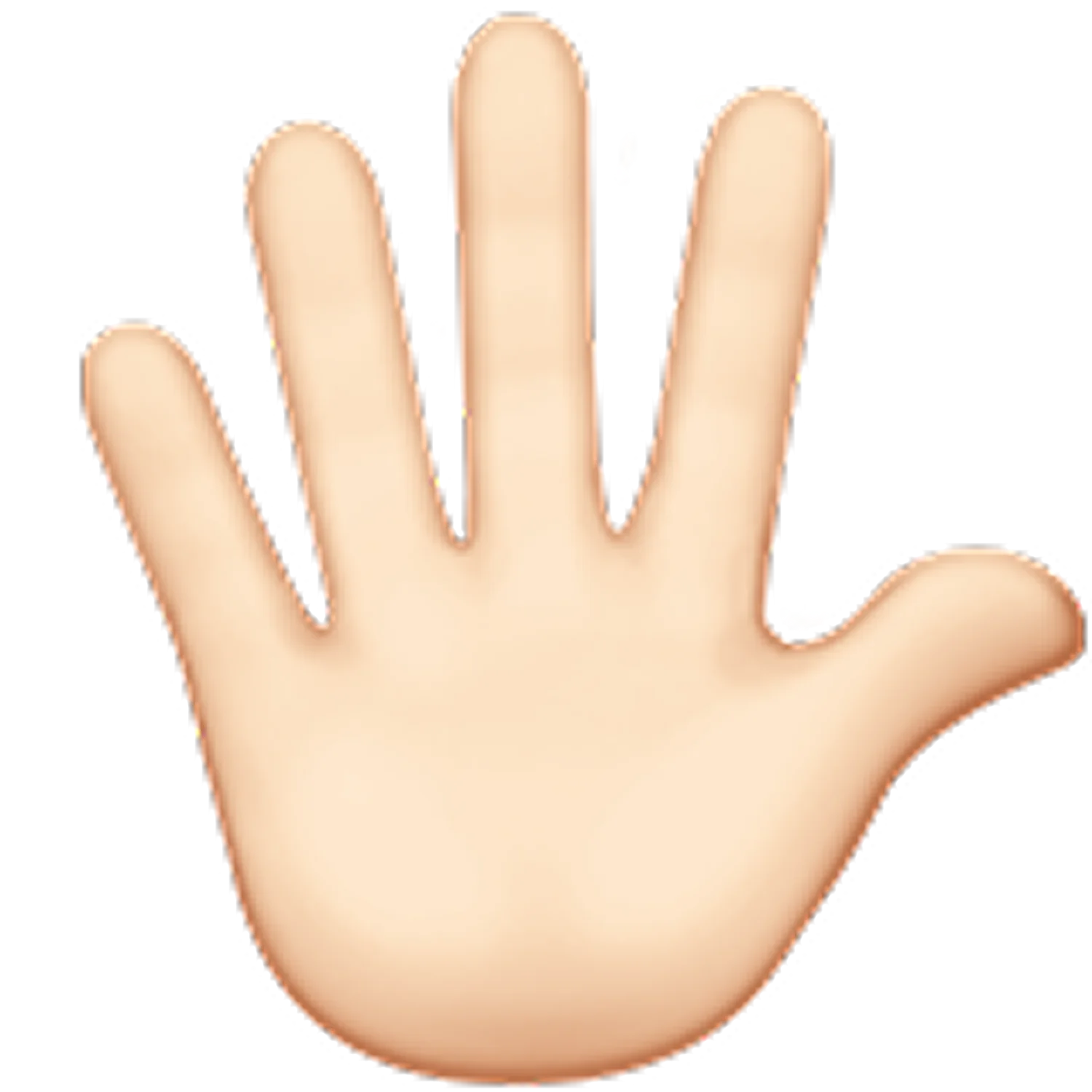 Raised Open Hand Emoji Free PNG