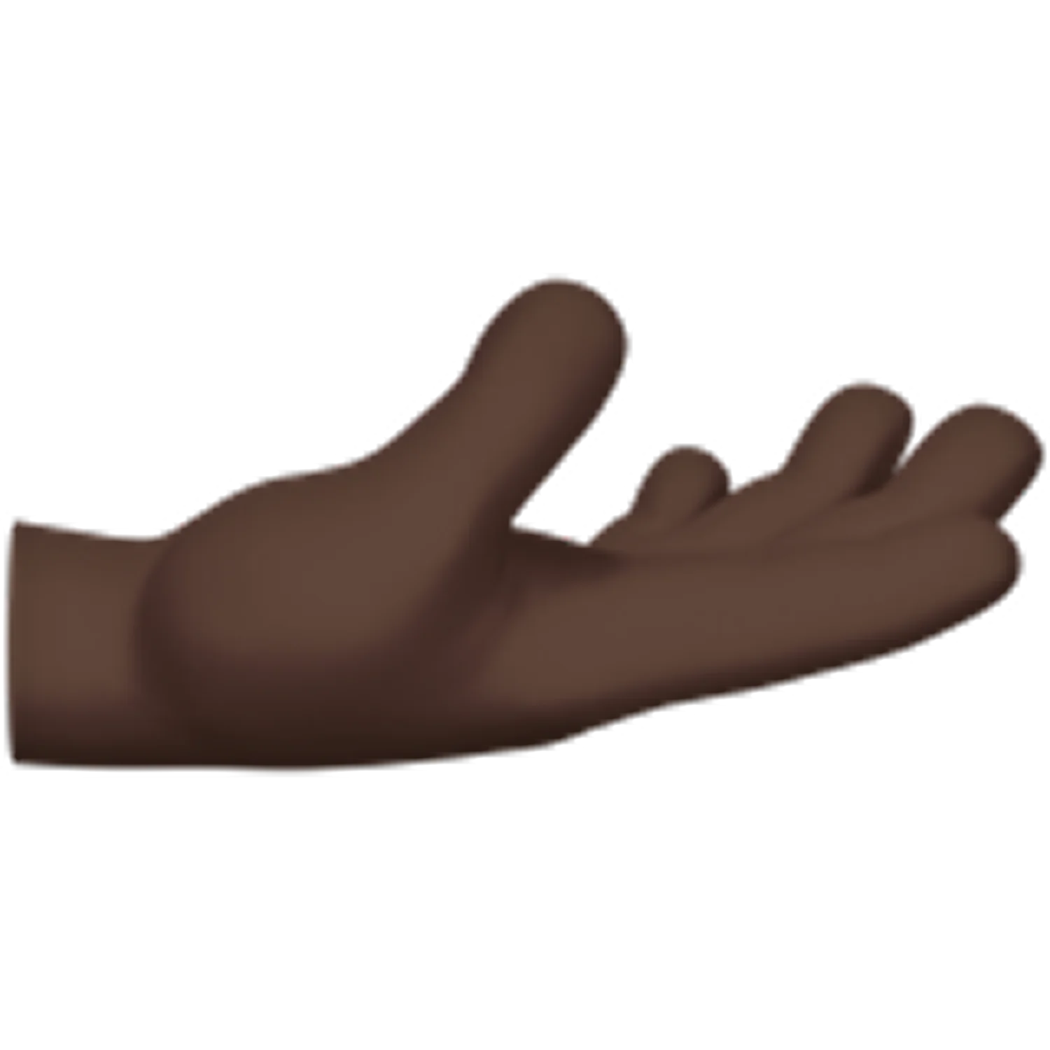 Open Brown Hand with Palm Up | Free PNG