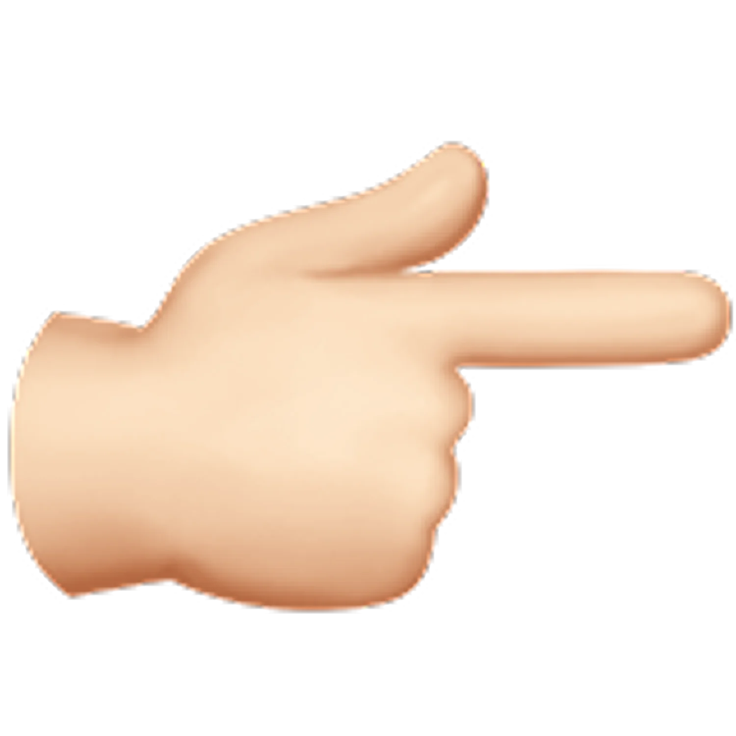 3D Hand Pointing Right Emoji Free PNG