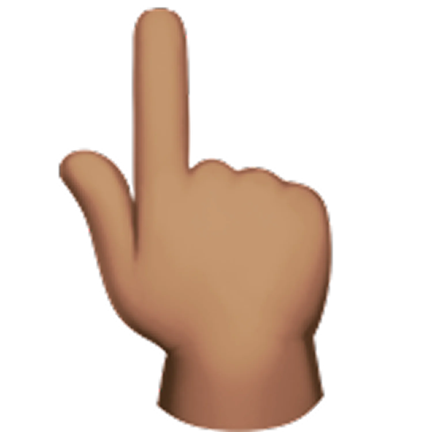 Raised Index Finger Hand Emoji Free PNG