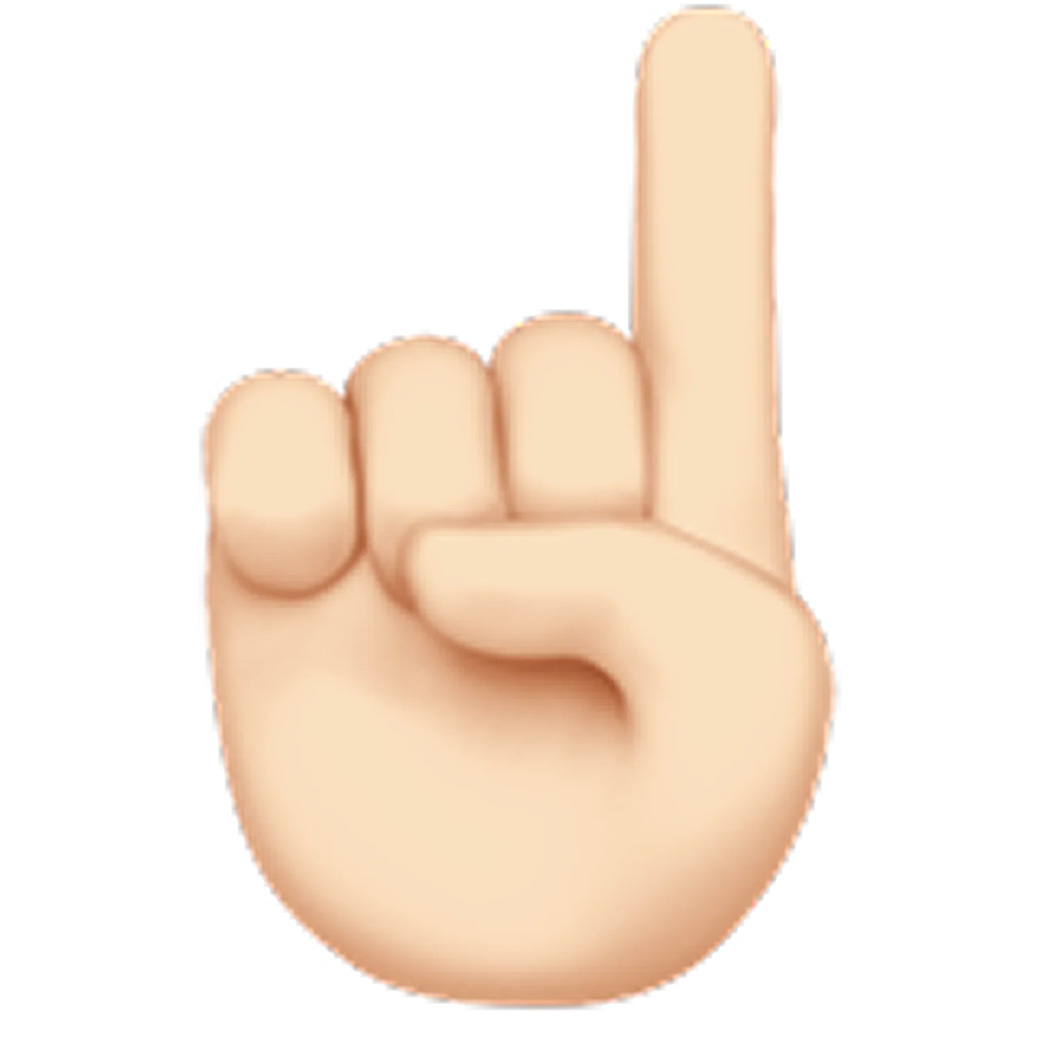 Raised Index Finger Hand Gesture Emoji Free PNG
