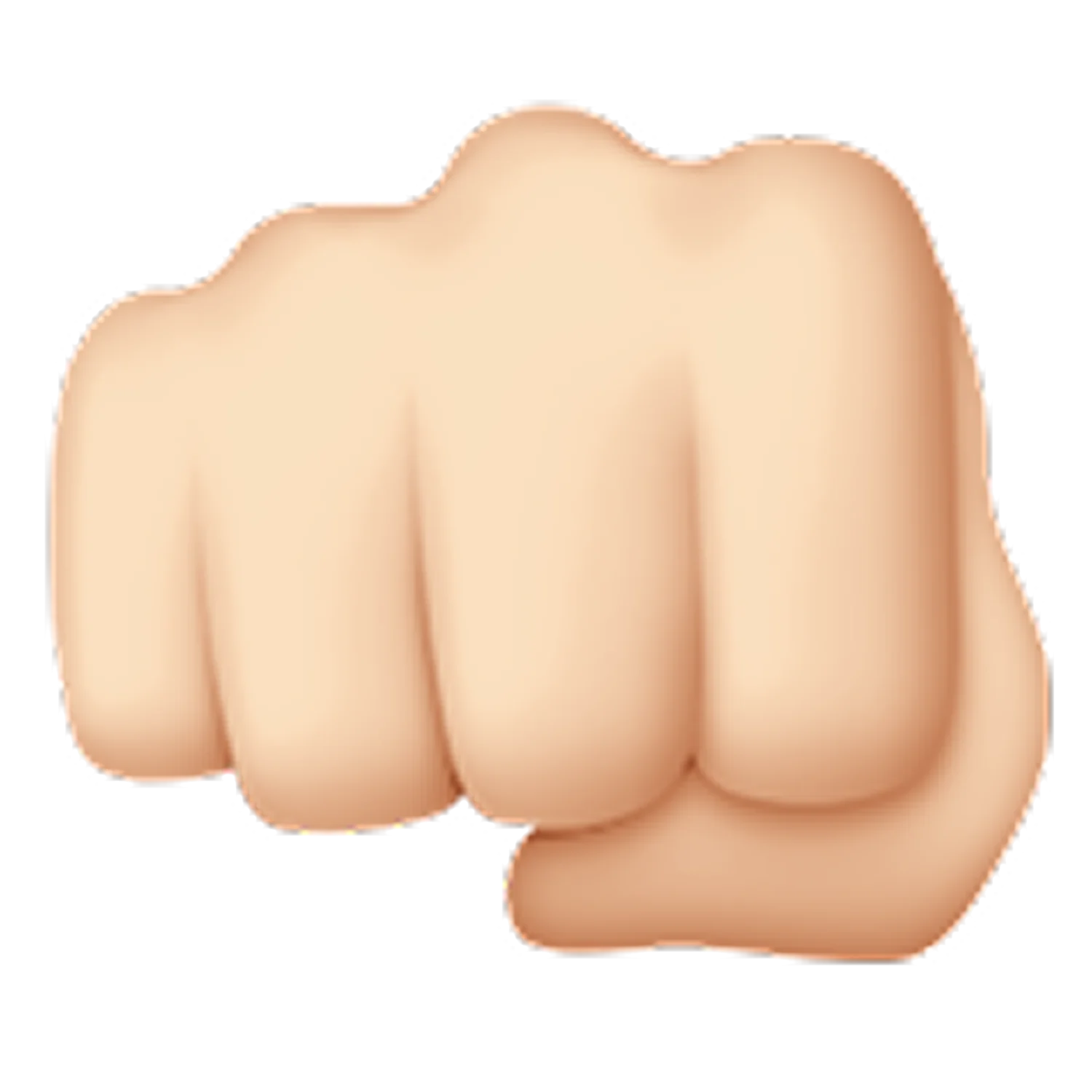 Light Skin Tone Clenched Fist Emoji Free PNG