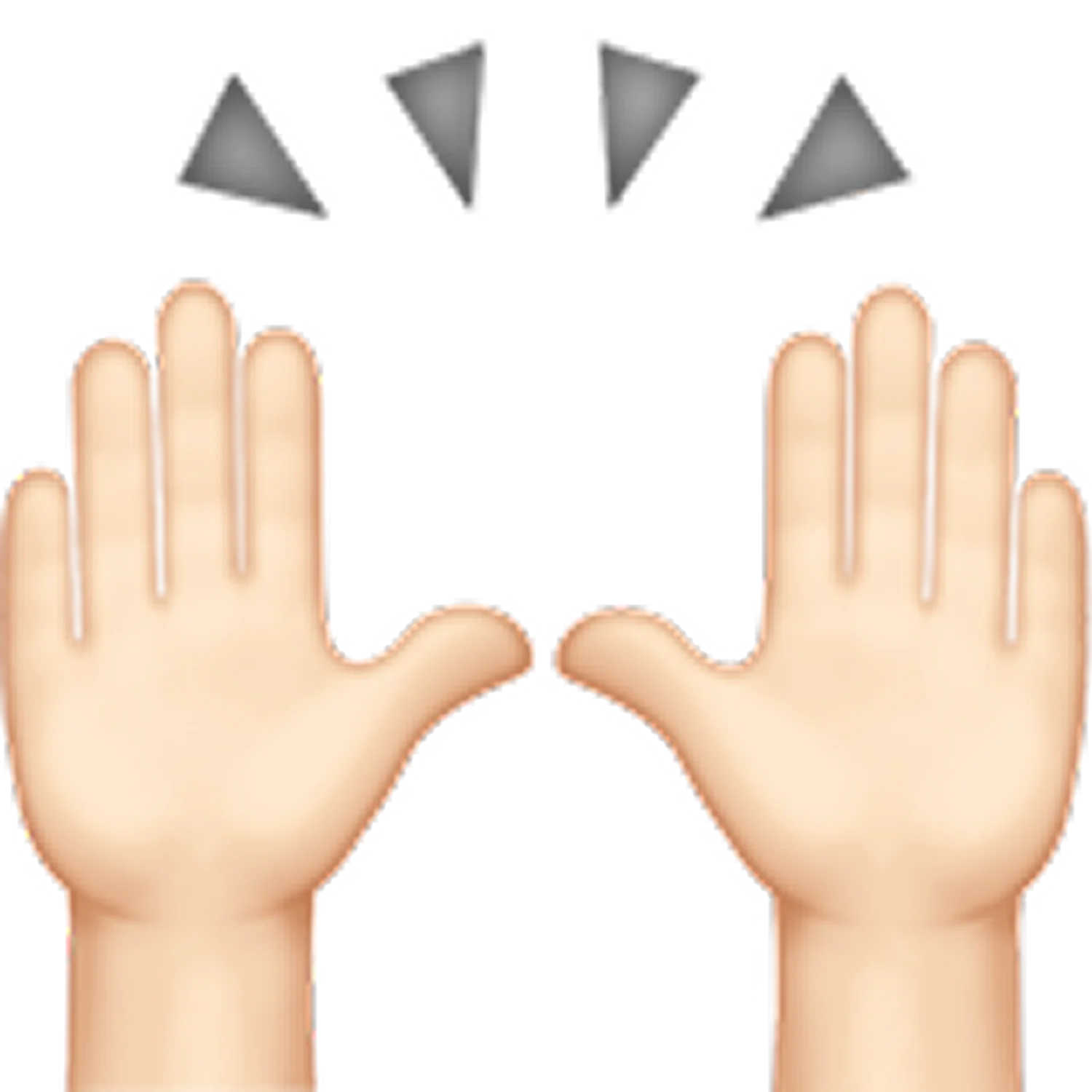 Raised Hands Emoji with Motion Rays Free PNG