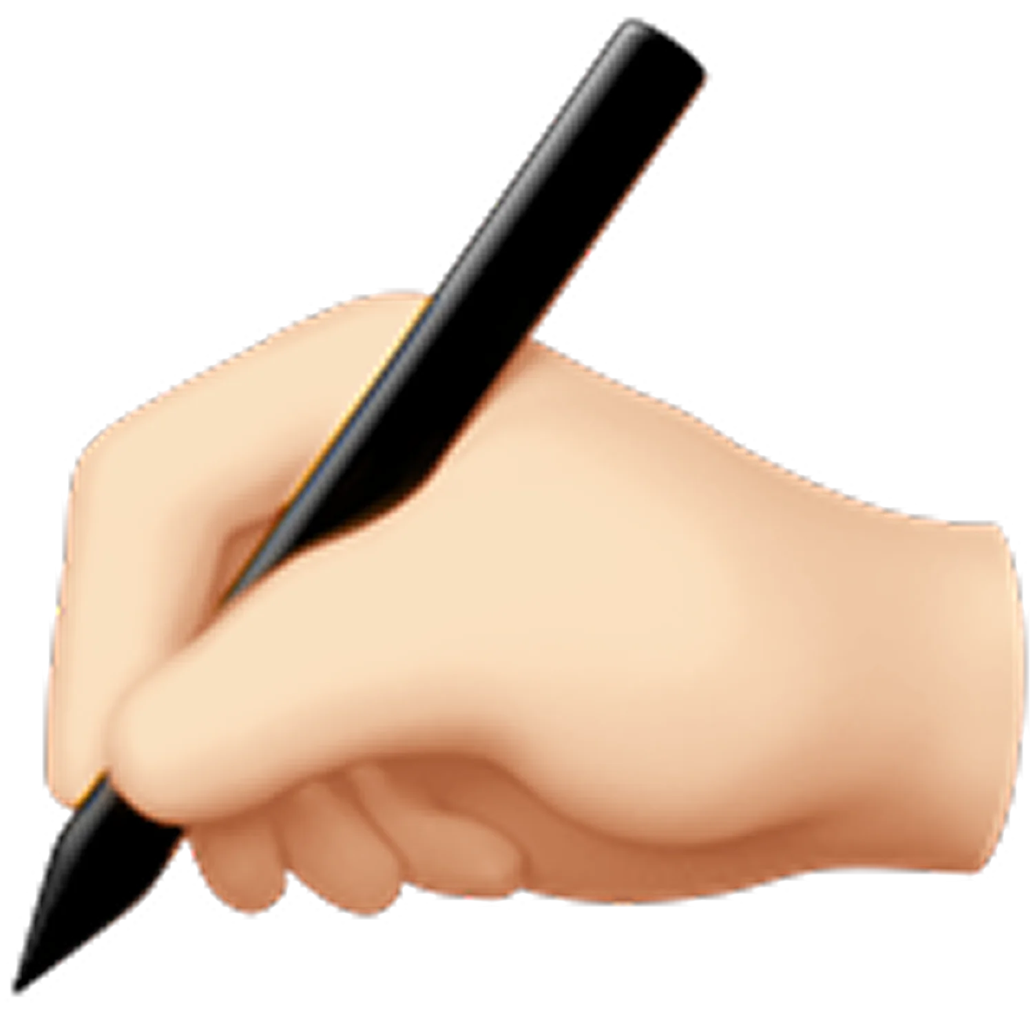 Hand Holding a Pen Illustration Free PNG