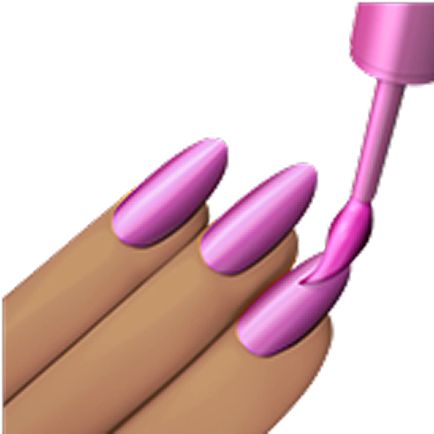Hand Painting Nails with Pink Polish Free PNG