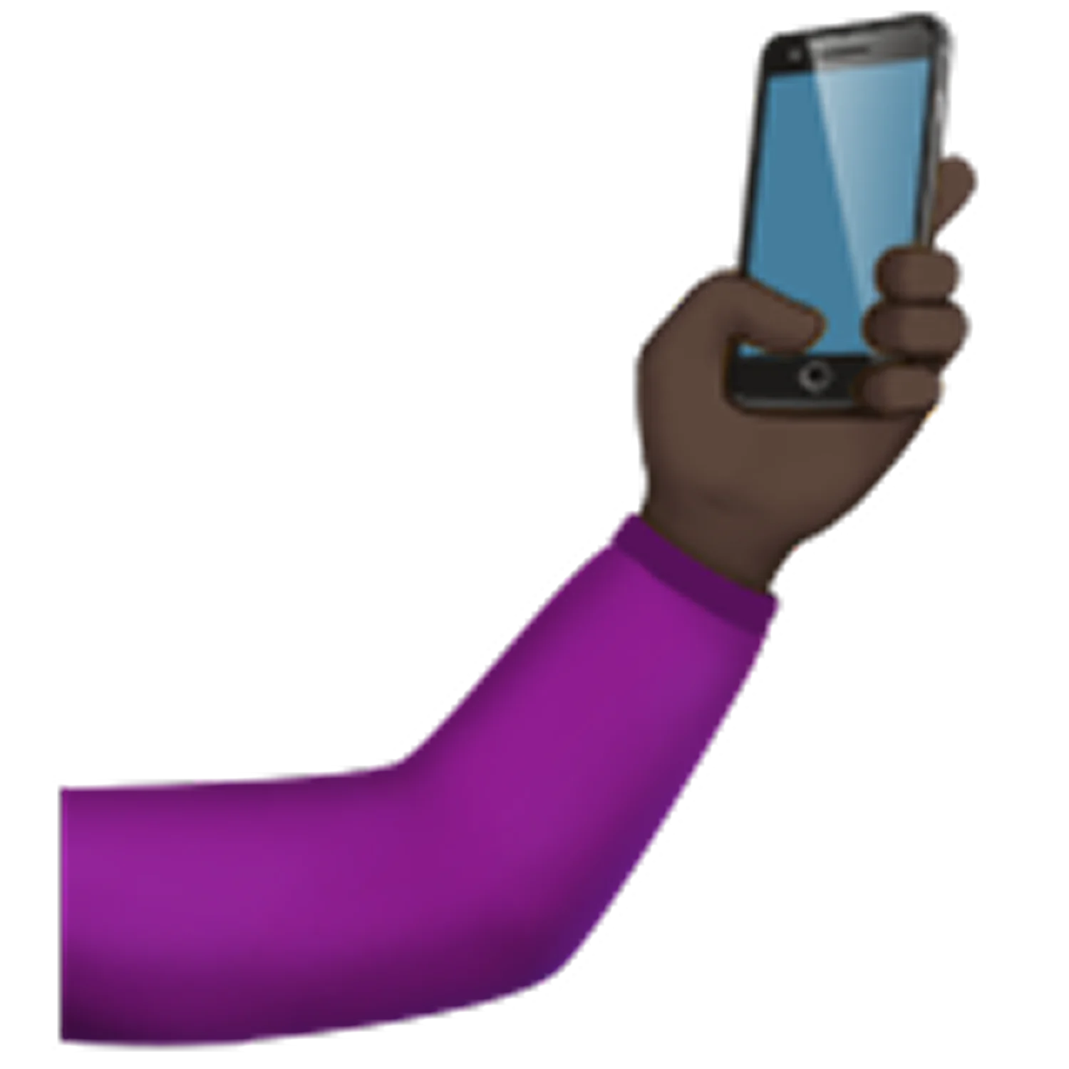 Hand Holding a Smartphone with Blue Screen Free PNG