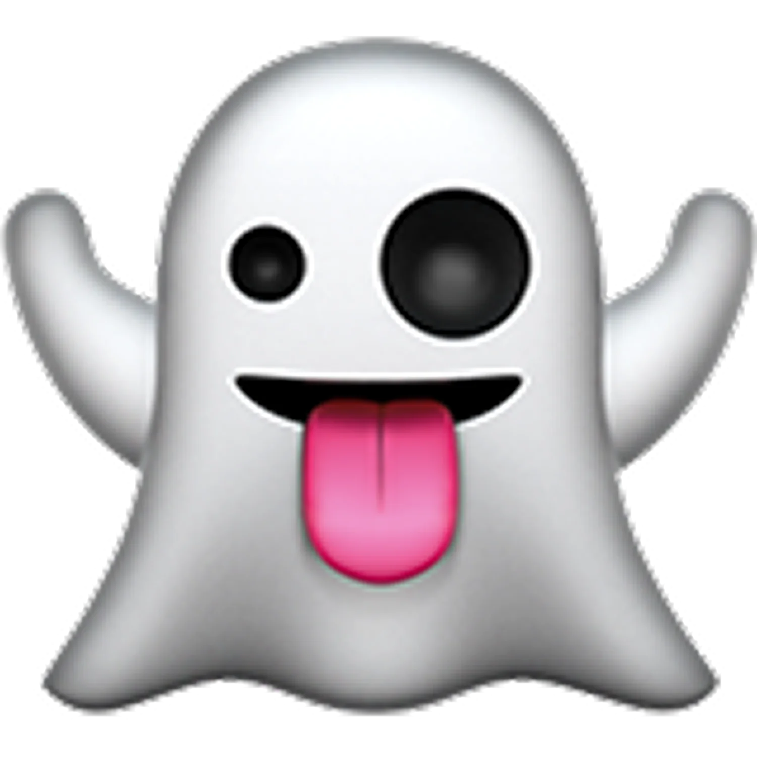 Playful Ghost Emoji with Tongue - Free PNG