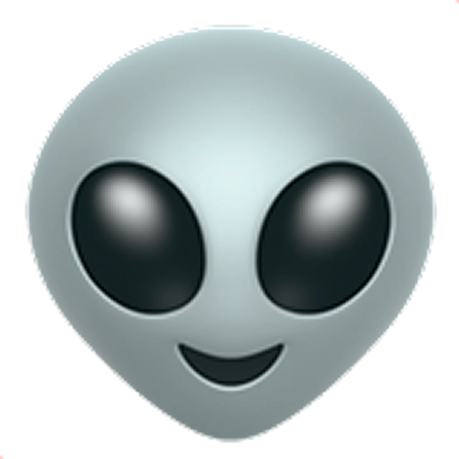 Smiling Alien Face Emoji Free PNG