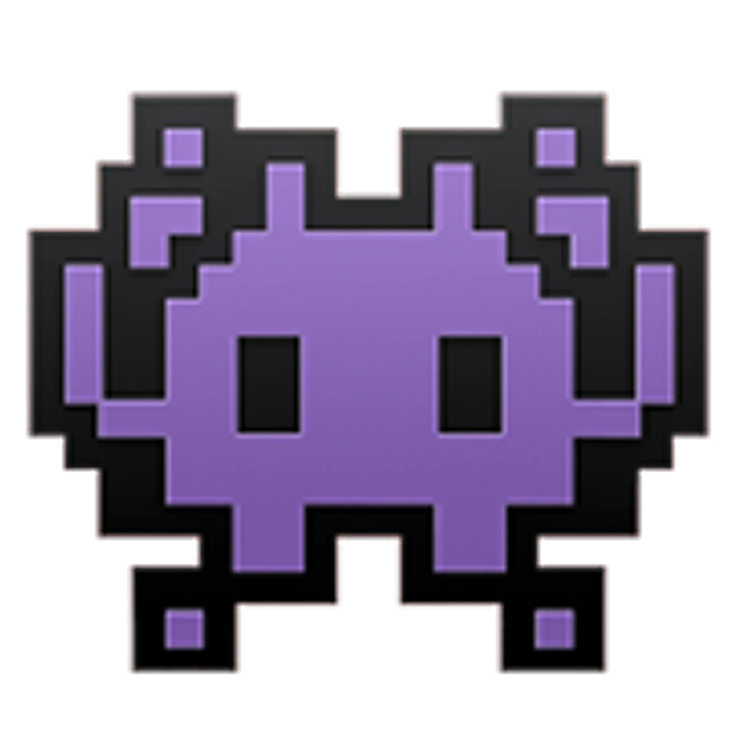 Purple Pixel Alien Sprite Free PNG