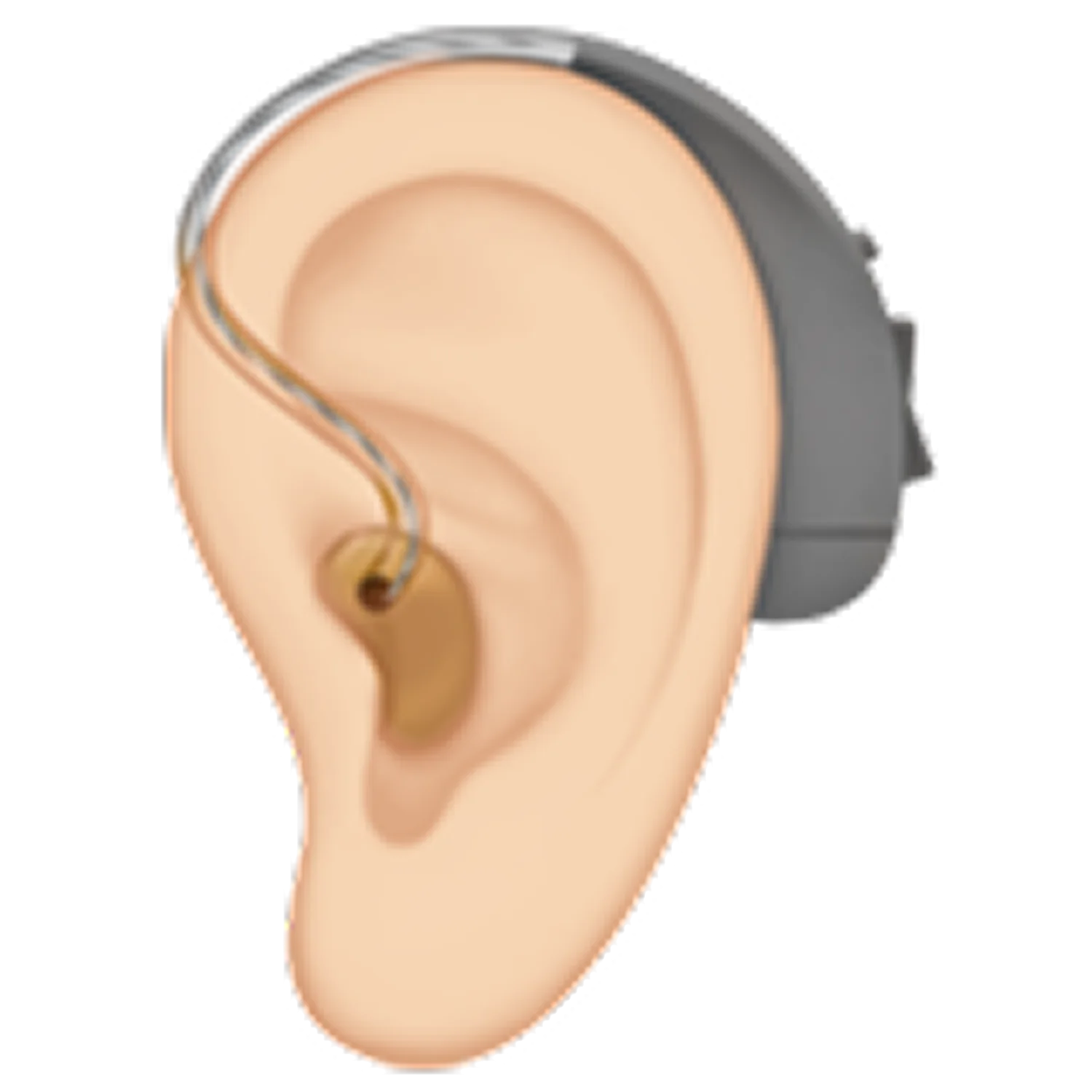 Ear with Behind-the-Ear Hearing Aid Free PNG