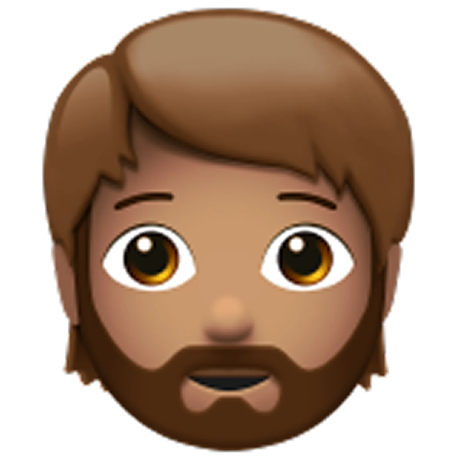 Bearded Man Face Emoji Free PNG