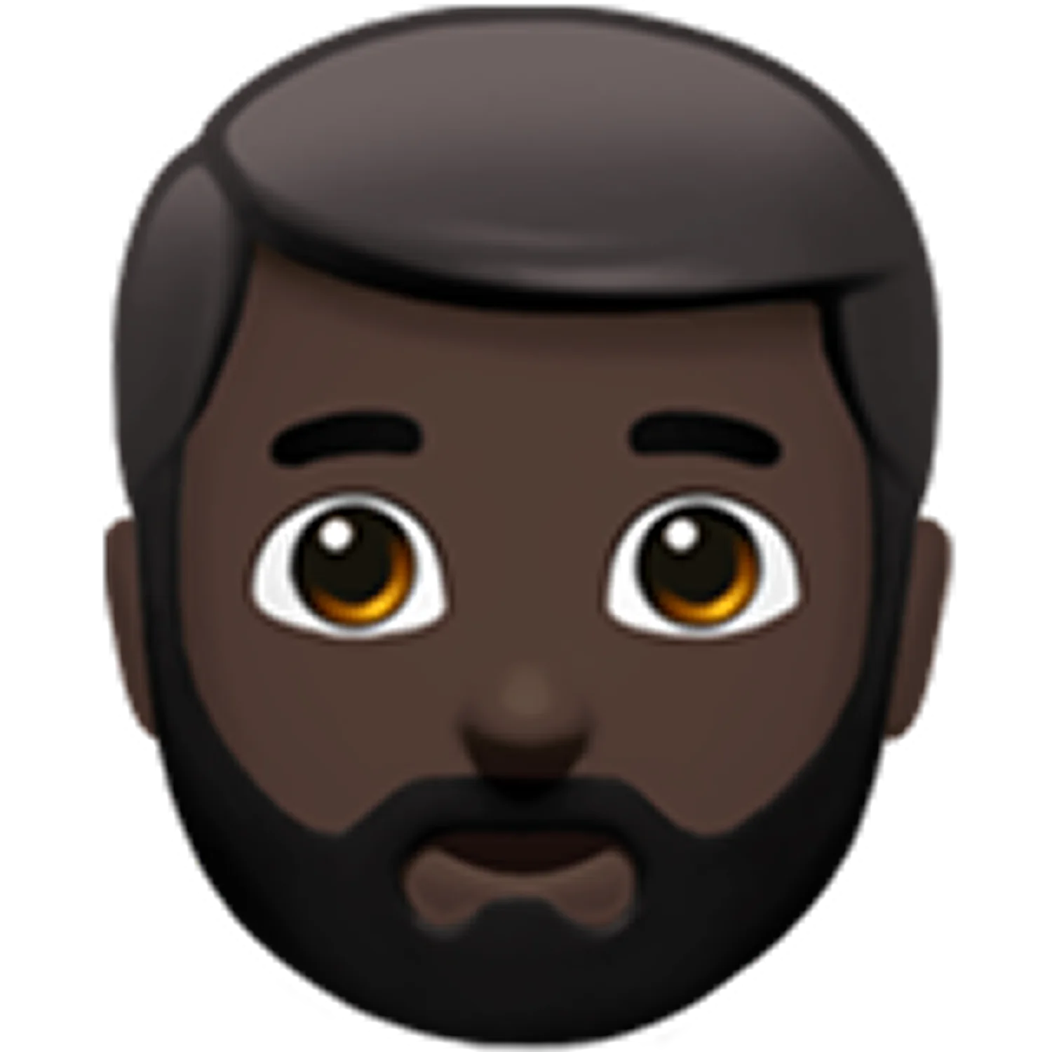 Gray-Haired Bearded Man Emoji Face Free PNG