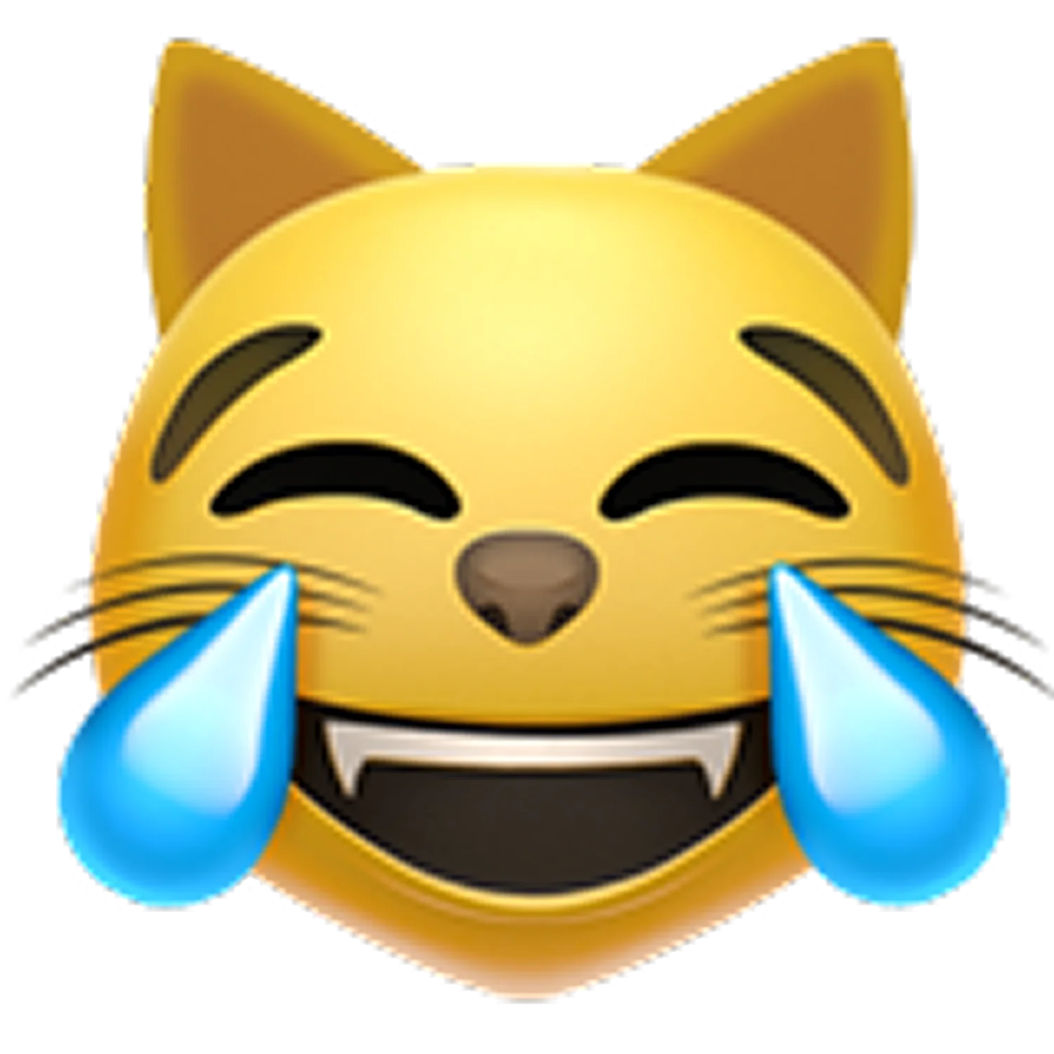 Laughing Cat with Tears Emoji Free PNG