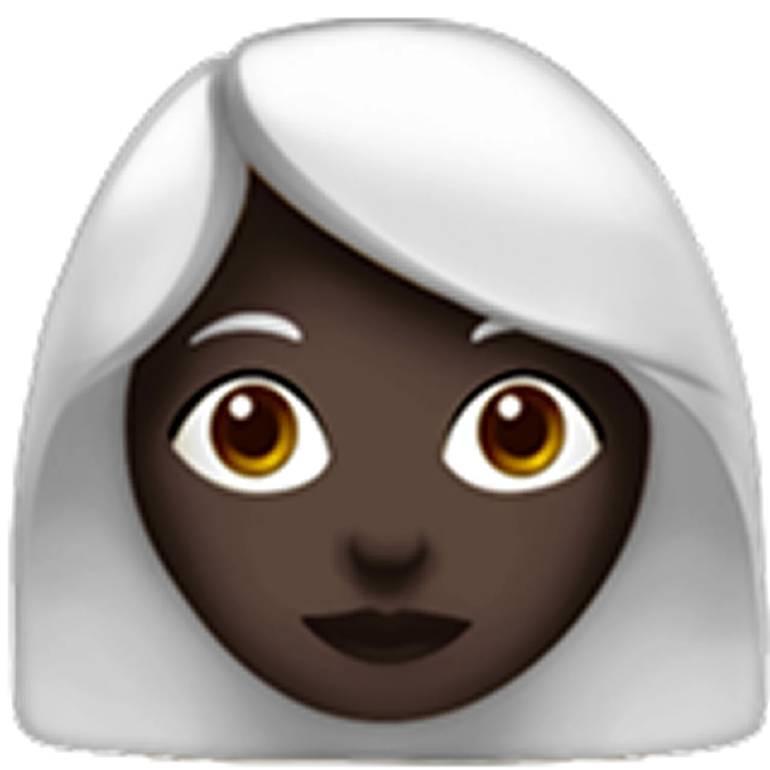 Smiling Face in a White Headscarf Free PNG