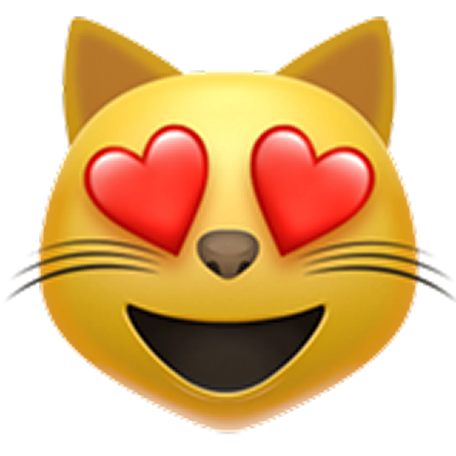 Heart-Eyed Cat Emoji Face Free PNG