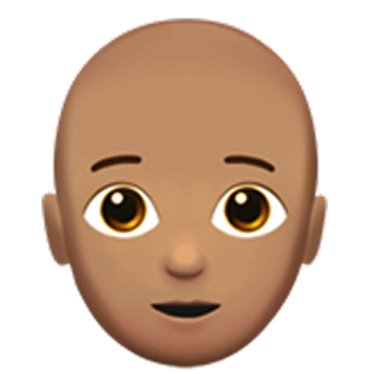Friendly Brown-Skinned Face Emoji Free PNG