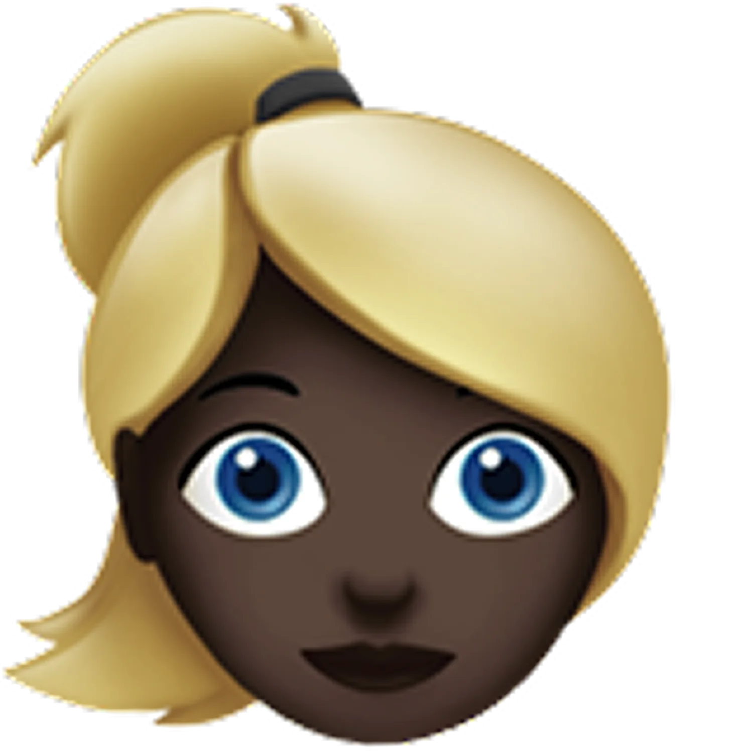 Smiling Blonde Woman Emoji Face Free PNG