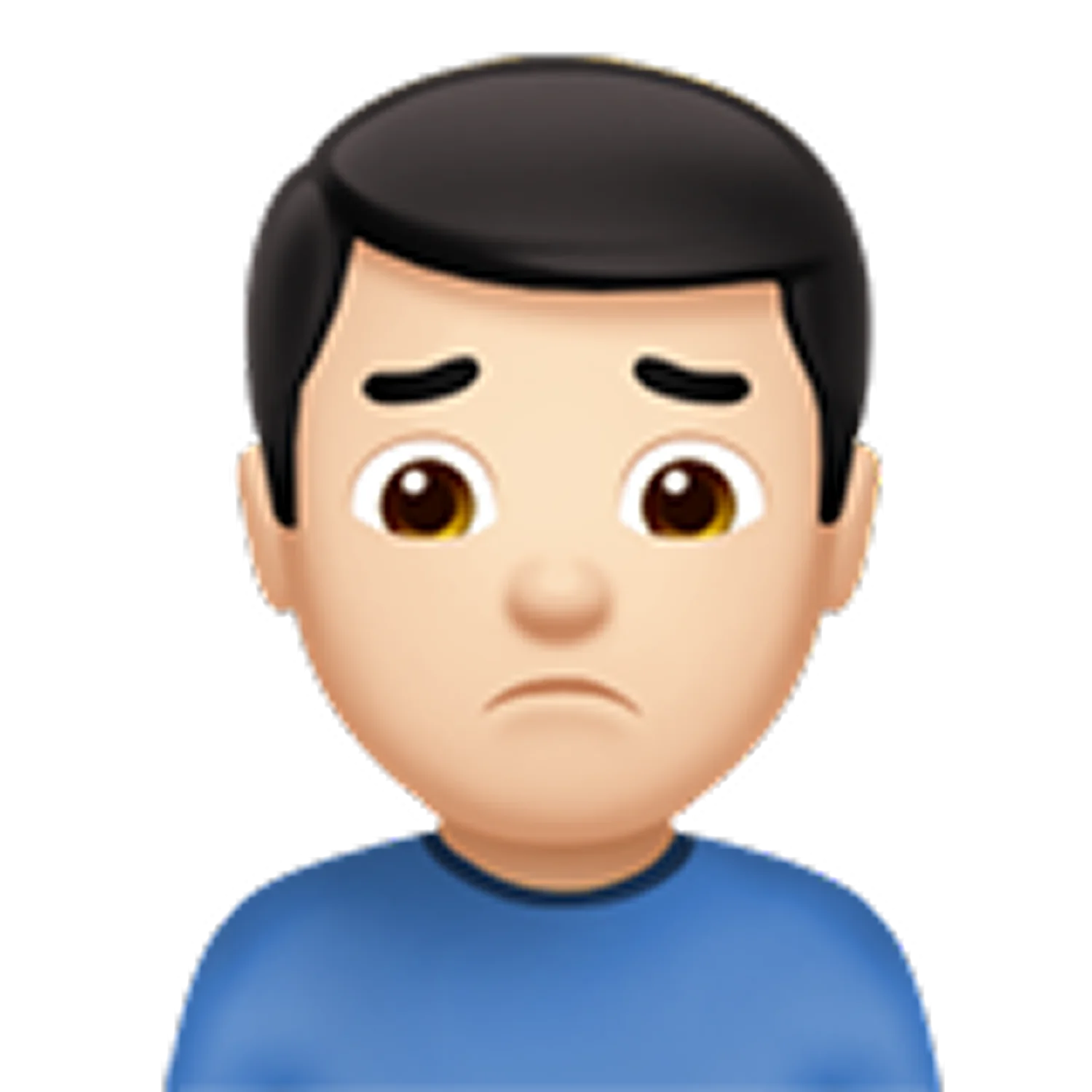 Sad Boy Emoji Portrait Free PNG